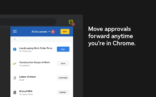 Docusign eSignature برائے Chrome ڈاؤن لوڈ کریں – دستاویزات پر دستخط کریں - Screenshot 2