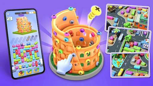 Screw Escape 3D ڈاؤن لوڈ کریں – بہترین اسکریو پزل گیم فری - Screenshot 3