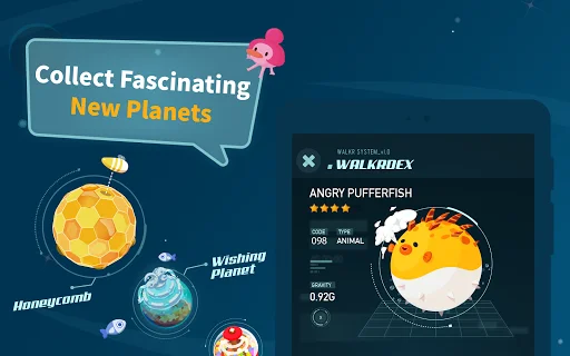 Walkr: Fitness Space Adventure ڈاؤن لوڈ کریں – پیدل چلنے کا دلچسپ کھیل - Screenshot 11