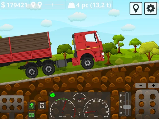 Mini Trucker ڈاؤن لوڈ کریں – بہترین 2D آف روڈ ٹرک سمیلیٹر گیم - Screenshot 24