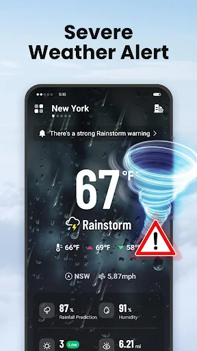 Local Weather: Live Forecast ڈاؤن لوڈ کریں – درست موسم کی پیش گوئی - Screenshot 3