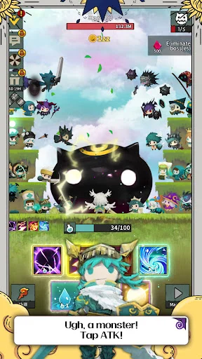 Tap Dragon: Little Knight Luna ڈاؤن لوڈ کریں – بہترین آئیڈل آر پی جی - Screenshot 4